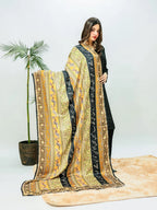 Phool Stripe Odhni (Mustard)