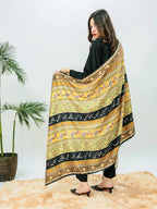 Phool Stripe Odhni (Mustard)