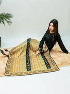 Phool Stripe Odhni (Mustard)