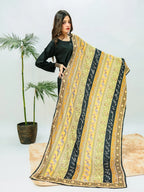 Phool Stripe Odhni (Mustard)