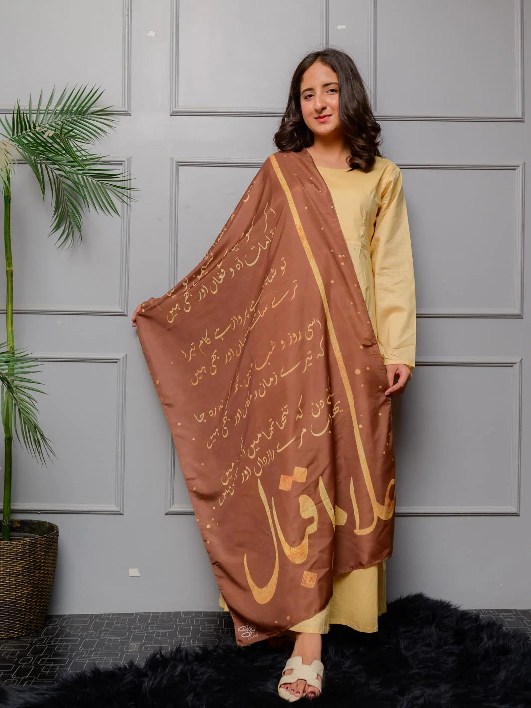Iqbal Ka chand Stole | Brown