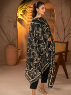 Doodle Art Dupatta (Black)
