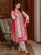 Noor Stitched 3 Pc (Beige)