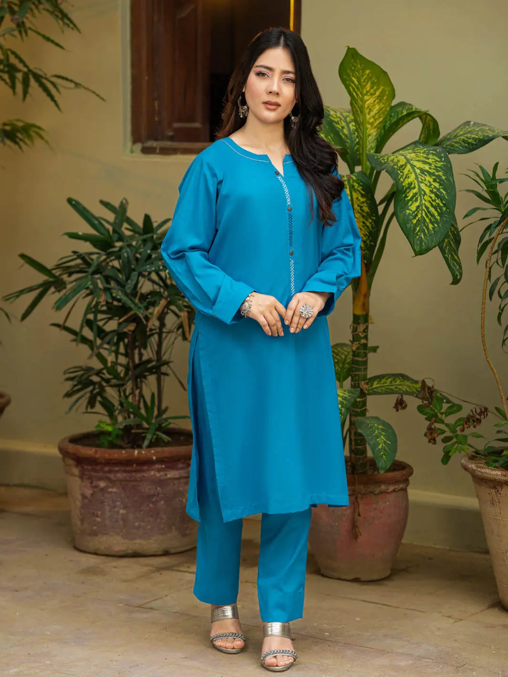 Aasmaan | Co-Ord Set | Turquoise Blue
