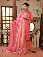 Mirza Ghalib shirt dupatta (Peach)