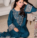 Premium Unstitched 2-Piece Silk Collection - Ethnic Wear Zinc