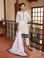 Dastaan shirt dupatta (White)