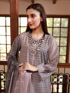 Mirza Ghalib shirt dupatta (Grey)