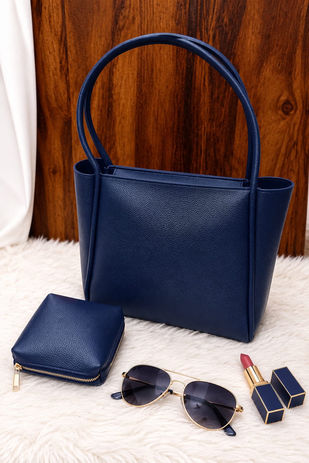 Navy Blue Tote Bag