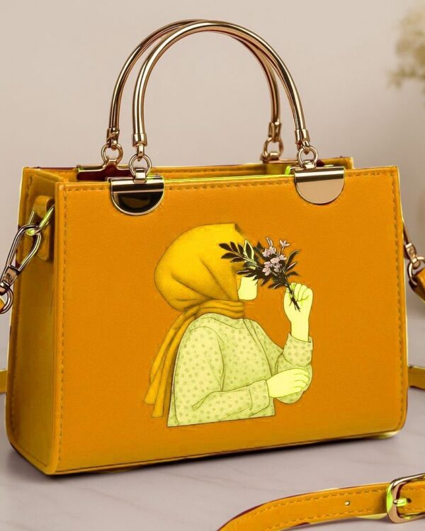 Printed Handbag (Rust-orange)