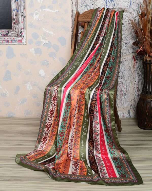 Multi Stripe Silk Dupatta