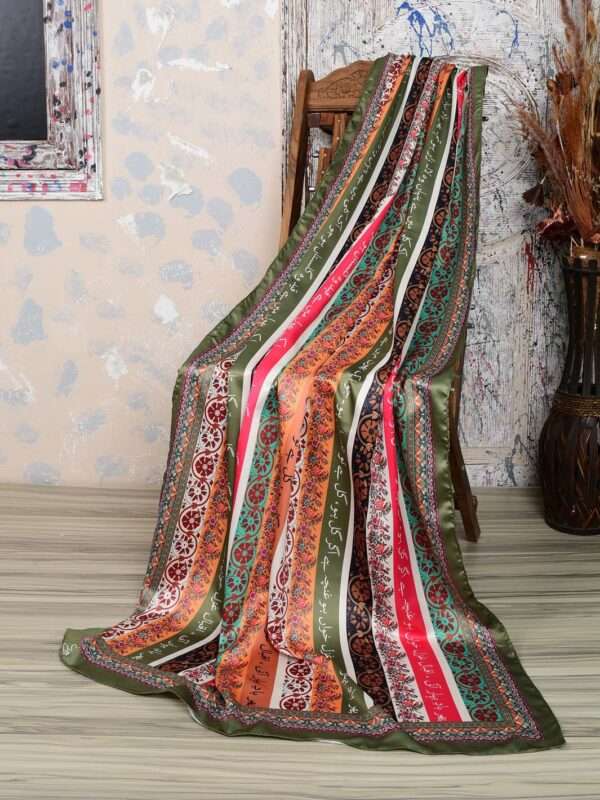 Multi Stripe Silk Dupatta