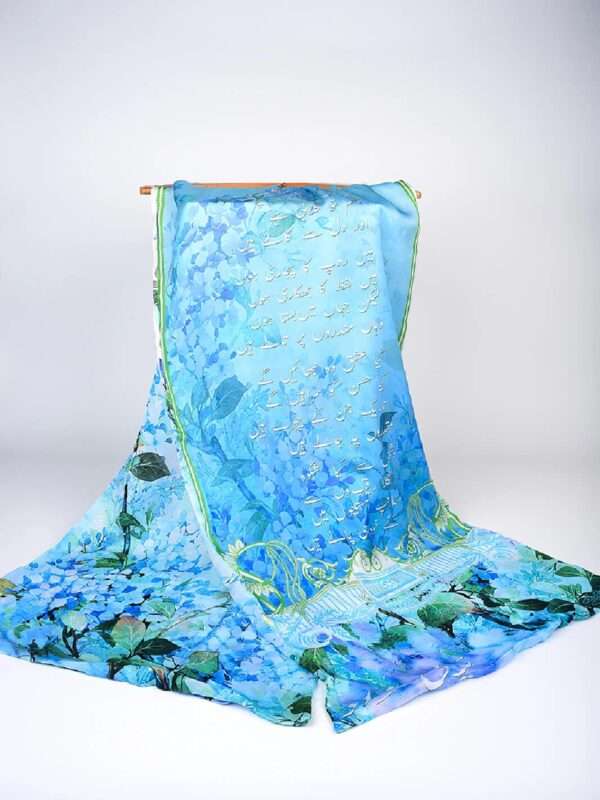 Parizad Silk Crinkle Double Sided Stole - Image 2