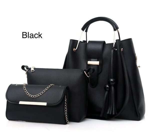 New 3pcs Black Bag