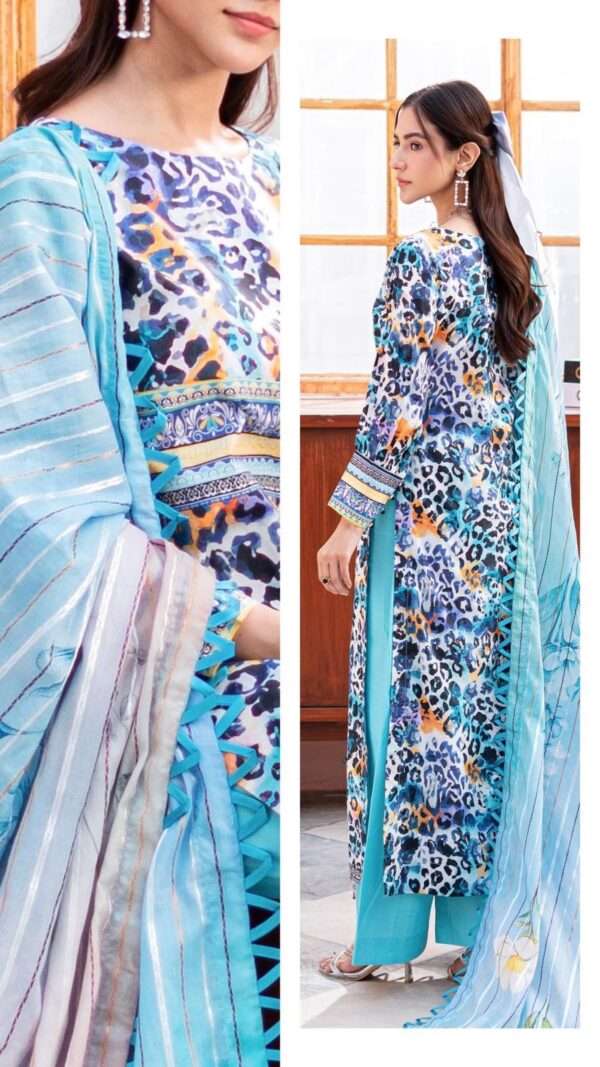 AL ZOHAIB Cambric Prints Lawn 3 Piece Unstitched