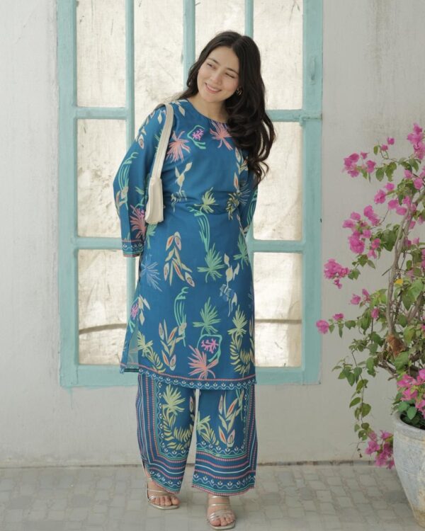 Umeed Co-Ord Set (Steel Blue)