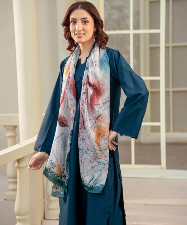 Rang jaa Silk Stole (Green Multi)