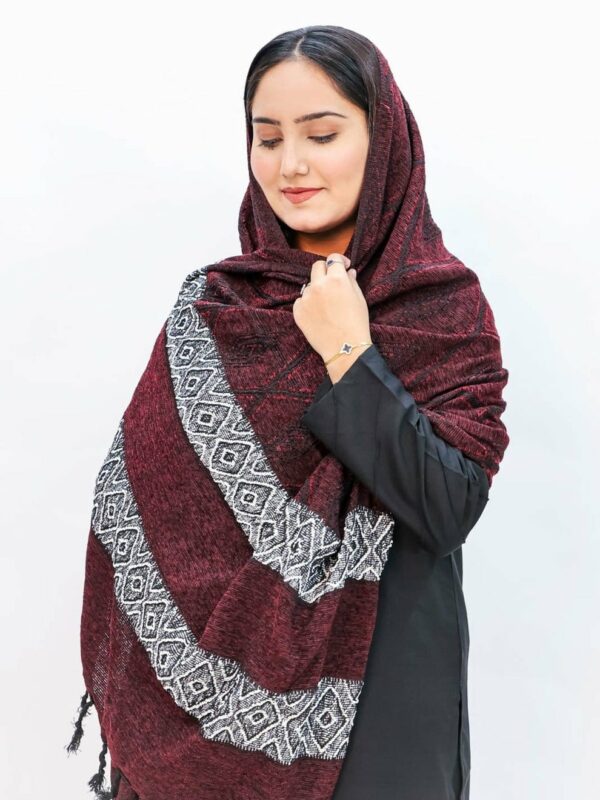 Wool Mini Shawl (Maroon)