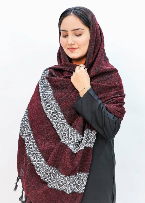 Wool Mini Shawl (Maroon)
