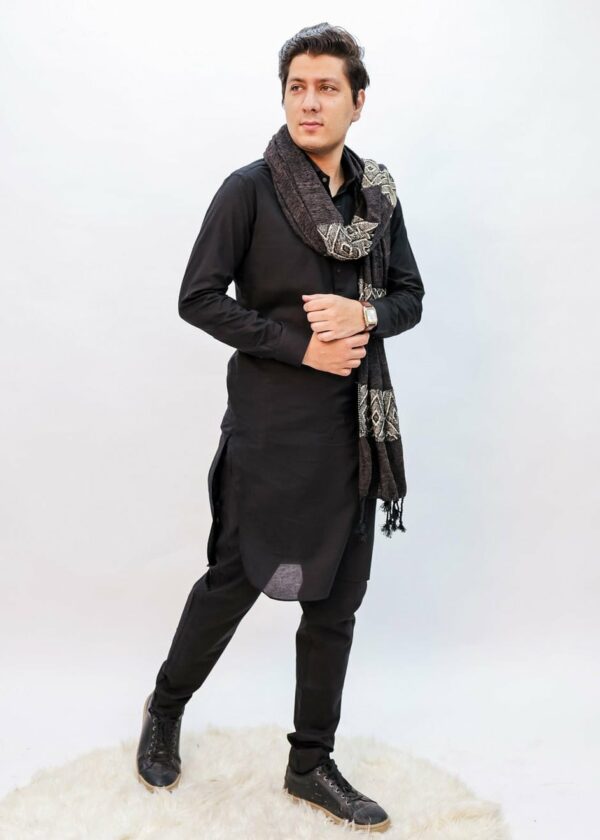 Wool Mini Shawl (Brown)