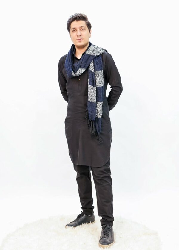 Wool Mini Shawl (Blue)