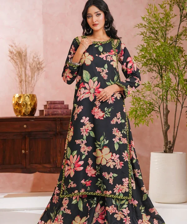 Sargoshi | Gharara Set | Black