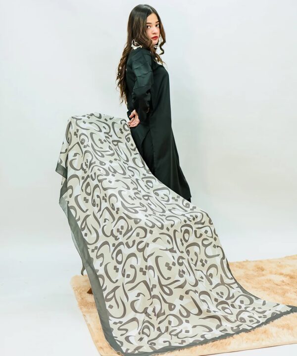 Hujoom Lawn Odhni (grey)