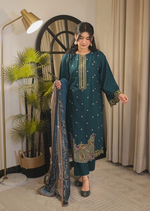 Aajizi Lawn Odhni | Teal
