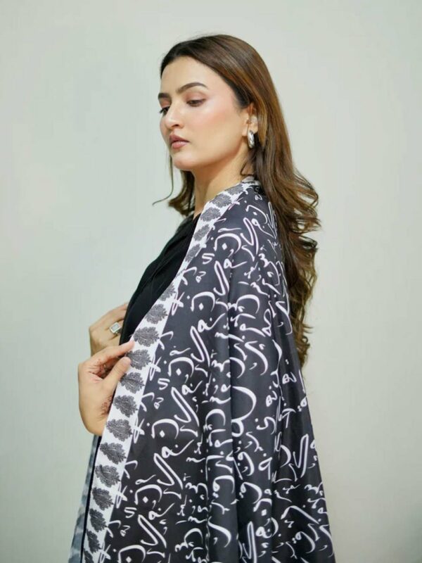 Be Qaida Silk Dupatta (Black)