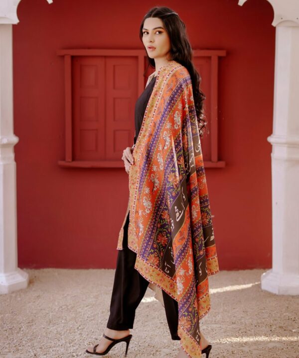 Phool Stripe Voile Dupatta (Dark Multi)