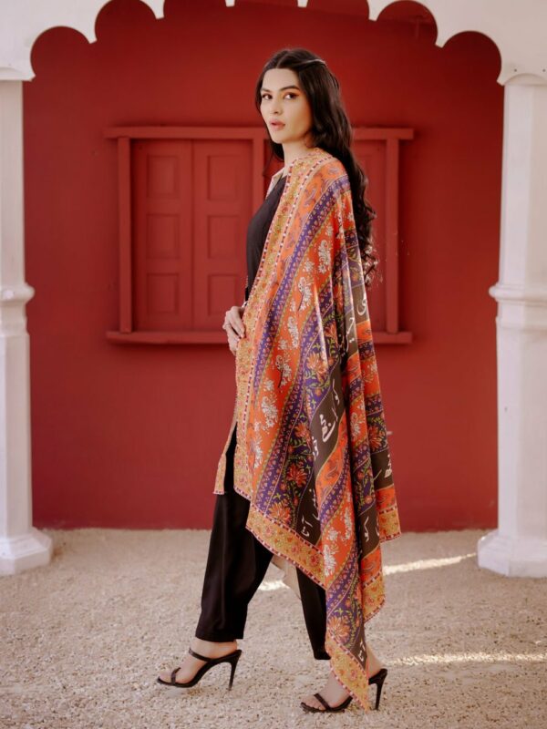 Phool Stripe Voile Dupatta (Dark Multi)