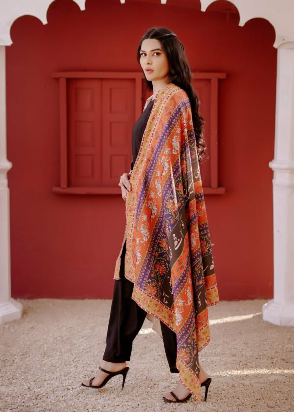Phool Stripe Voile Dupatta (Dark Multi)