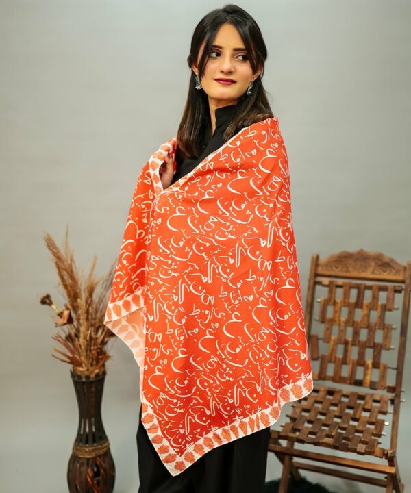 Be Qaida Silk Dupatta (Orange)