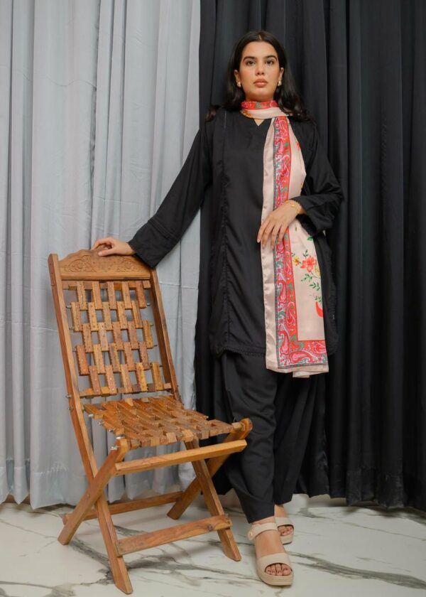 Phool Aur Ghalib Silk Dupatta (Peach)