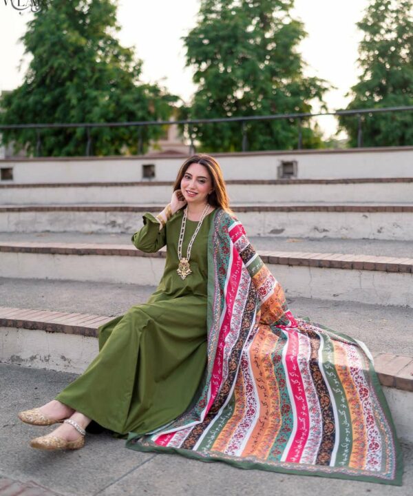 Phool Stripe Silk Dupatta