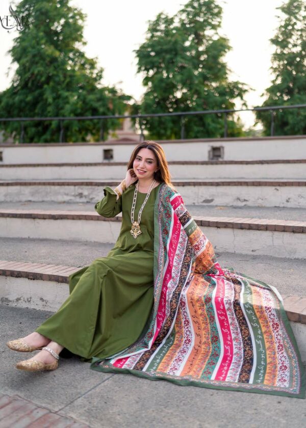 Phool Stripe Silk Dupatta