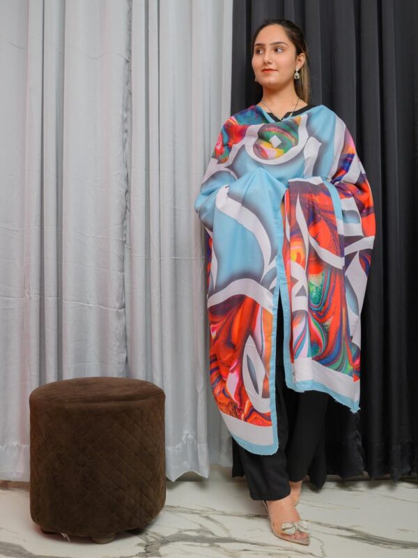 Gulzaar Voile Dupatta (Sky Blue)
