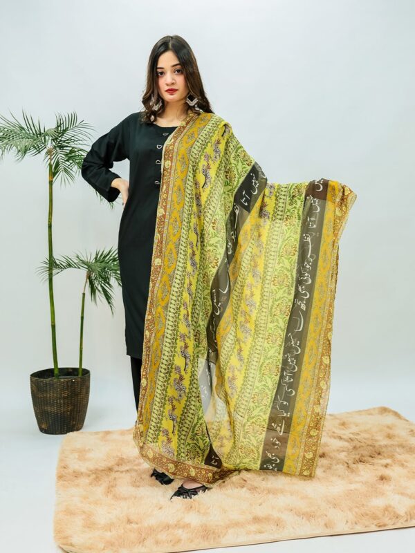 Phool Stripe Premium Silk Dupatta (Light)