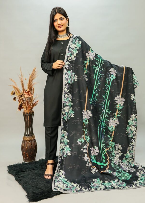 Gulaab Voile Dupatta (Black)