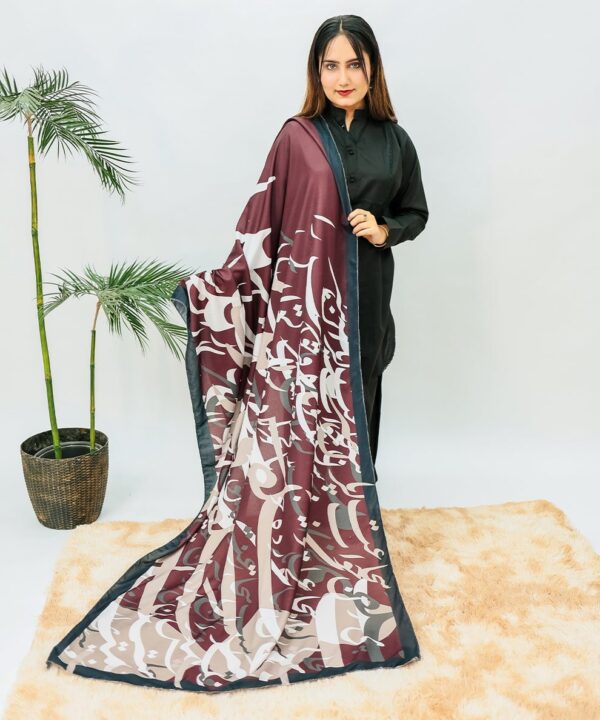 Tadrees voile Dupatta (maroon)
