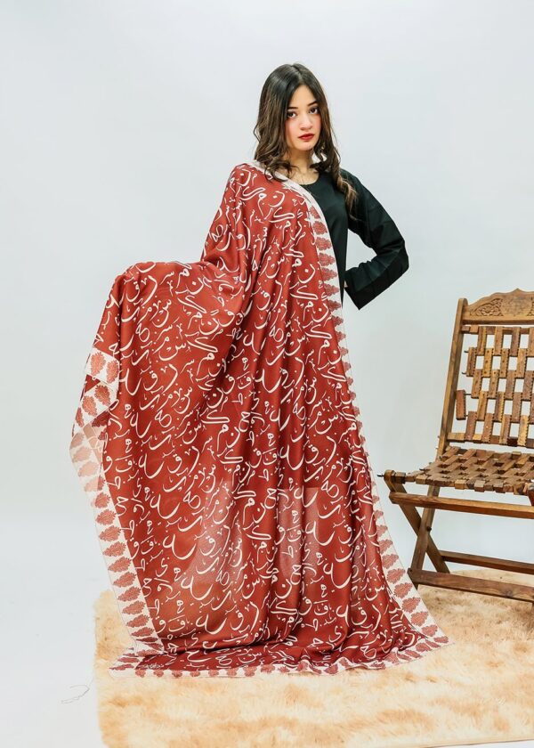Be Qaida Voile Dupatta (Rust)