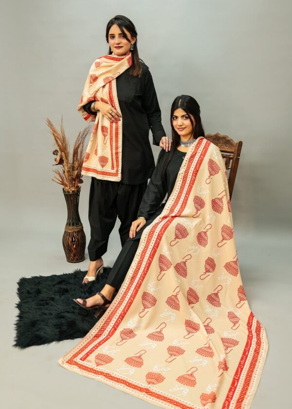 Jhumka Voile Dupatta (Skin)