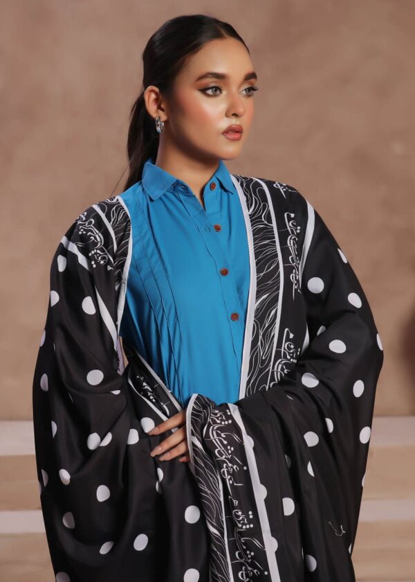 Polka Dot Voile Dupatta (Black)