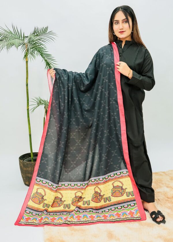 Katli Voile Dupatta (Black)