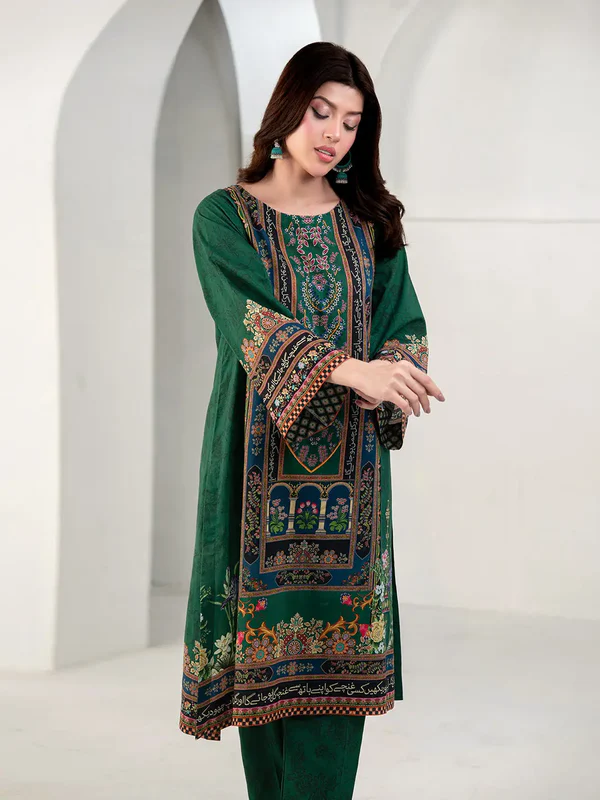 Gulposh | 3 Piece | Printed | Green