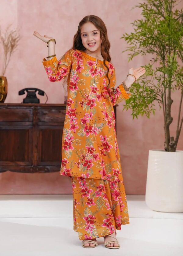 Neena | Gharara Set | Orange | Kids