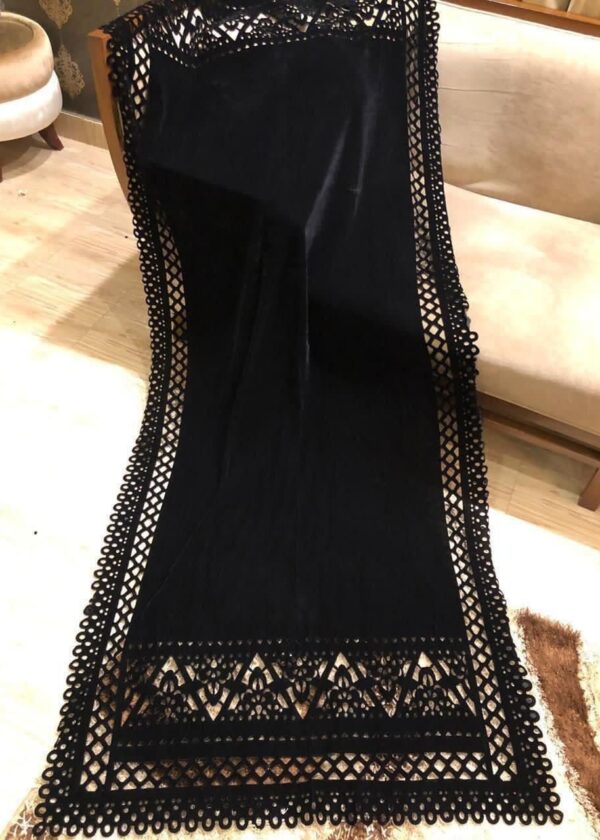 LASER CUTWORK SHAWLS BLACK